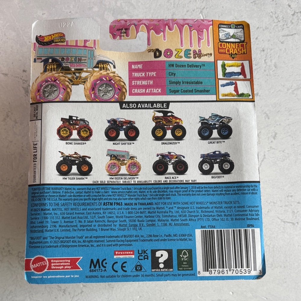 Hot Wheels Monster Trucks Dozen Delivery Toy 1:64 Scale Diecast - Picture 2 of 2